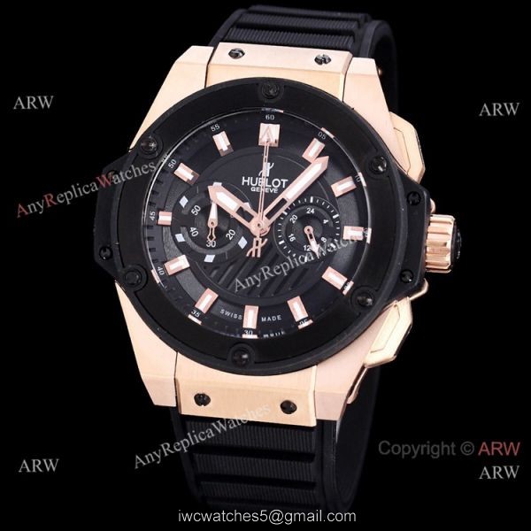 Best Copy Hublot Big Bang King Power VK Chronograph Watch Black and Rose Gold Best Copy Hublot Big Bang King Power VK Chronograph Watch Black and Rose Gold