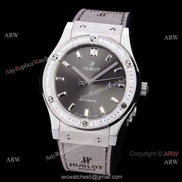 Copy Hublot Classic Fusion Diamond Bezel Green Dial Watch Citizen 8215 Movement Copy Hublot Classic Fusion Diamond Bezel Green Dial Watch Citizen 8215 Movement