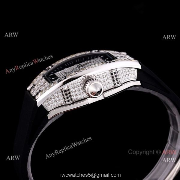 Swiss Quality Richard Mille RM 007-01 Iced Out Diamond Watch Women Size Swiss Quality Richard Mille RM 007-01 Iced Out Diamond Watch Women Size