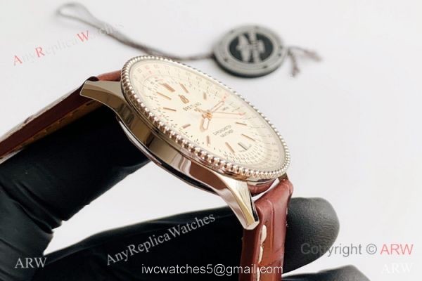 V7 Factory Swiss Replica Breitling Navitimer 1 Watch Stainless Steel Brown Leather Strap V7 Factory Swiss Replica Breitling Navitimer 1 Watch Stainless Steel Brown Leather Strap