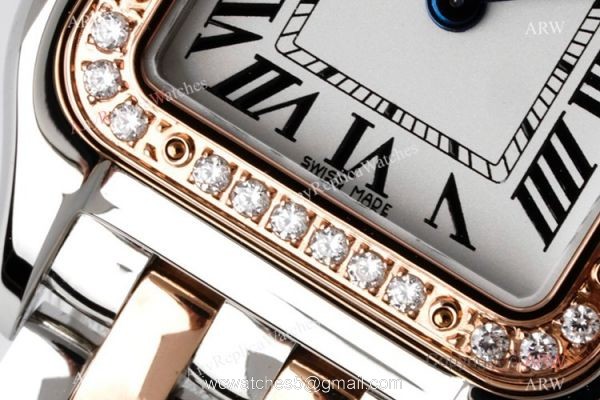 BV Factory Cartier Panthere De Two Tone Rose Gold Diamond Watch 22mm Swiss Quartz Movement BV Factory Cartier Panthere De Two Tone Rose Gold Diamond Watch 22mm Swiss Quartz Movement