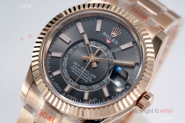 New Replica Rolex Sky-Dweller Rhodium Grey AI Factory Swiss 9001 Watch Rolex 42mm For Men New Replica Rolex Sky-Dweller Rhodium Grey AI Factory Swiss 9001 Watch Rolex 42mm For Men