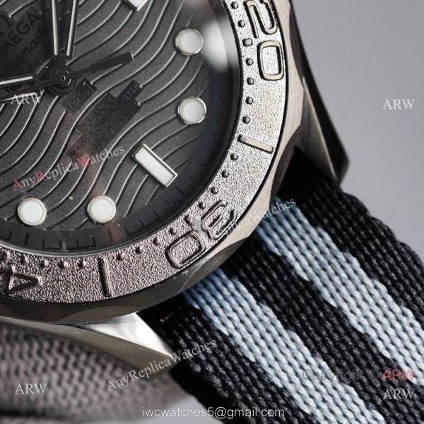 New 2021 Watch Swiss Replica Omega Black Seamaster Diver 300m Nato Strap New 2021 Watch Swiss Replica Omega Black Seamaster Diver 300m Nato Strap