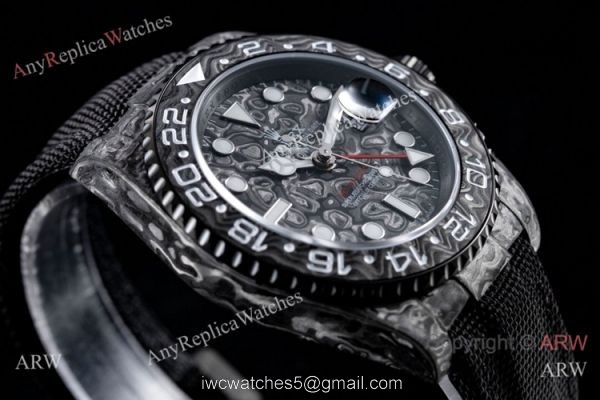 2021 Rolex DiW GMT-Master II JH Cal.3186 Forged Carbon Watch Custom Watch 40mm 2021 Rolex DiW GMT-Master II JH Cal.3186 Forged Carbon Watch Custom Watch 40mm
