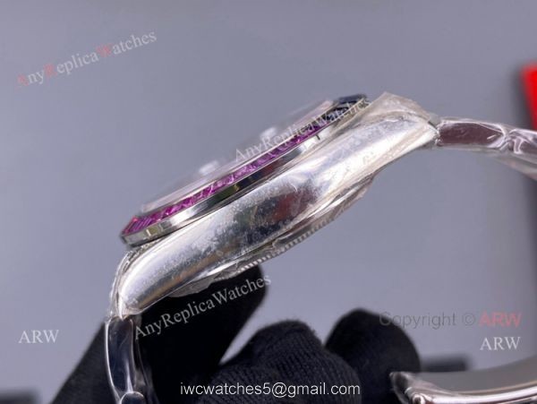 Noob Factory Cal.4130 Rolex Daytona Rainbow Pink Face Diamond Watches High Copy Noob Factory Cal.4130 Rolex Daytona Rainbow Pink Face Diamond Watches High Copy