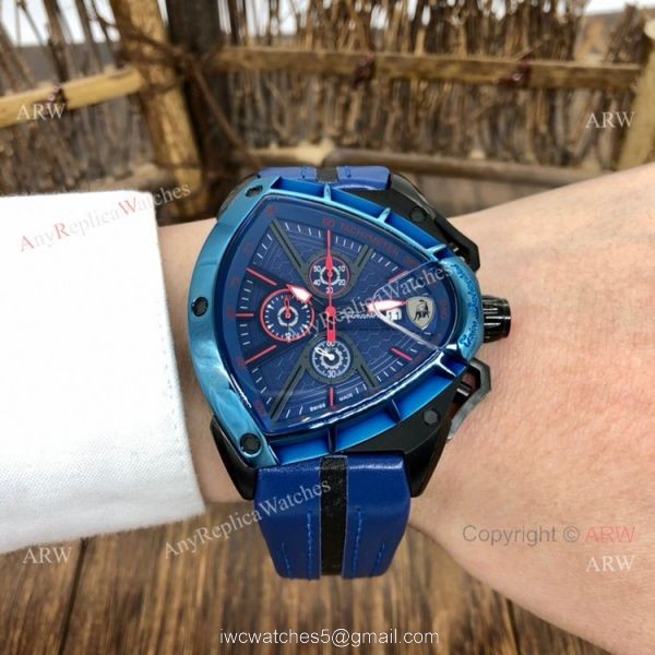 Replica Tonino Lamborghini Blue Face Chronograph Watch 46mm Replica Tonino Lamborghini Blue Face Chronograph Watch 46mm