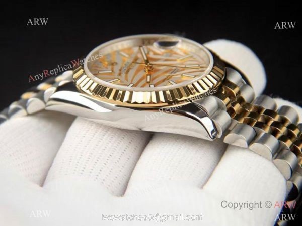 2021 Copy Rolex New Datejust 36 Gold Palm Motif Dial Jubilee Watch 2021 Copy Rolex New Datejust 36 Gold Palm Motif Dial Jubilee Watch
