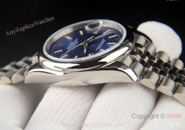 2021 Clone Rolex Datejust 36 SS Blue Exotic dial Domed bezel Watch 36mm 2021 Clone Rolex Datejust 36 SS Blue Exotic dial Domed bezel Watch 36mm