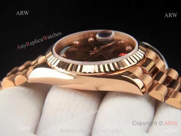 Best Replica Rolex Day-date 36 Chocolate Rose Gold Watch Best Replica Rolex Day-date 36 Chocolate Rose Gold Watch