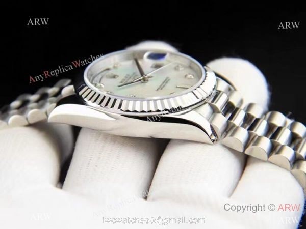 Best Replica Rolex Day-date 36 White MOP Silver President Watch Best Replica Rolex Day-date 36 White MOP Silver President Watch