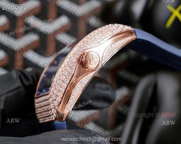 Replica Rose Gold Franck Muller V45 Revolution 3 Skeleton Watch With Diamonds for men Replica Rose Gold Franck Muller V45 Revolution 3 Skeleton Watch With Diamonds for men