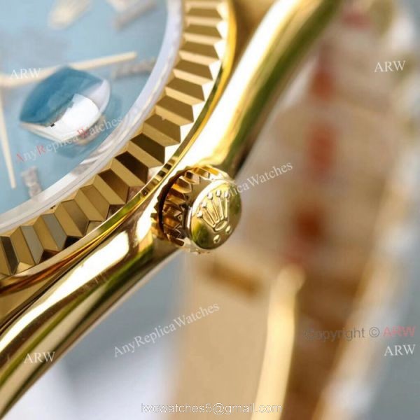 New Yellow Gold Rolex Day Date 36mm Turquoise Roman Dial M128238-0071 Replica Watch New Yellow Gold Rolex Day Date 36mm Turquoise Roman Dial M128238-0071 Replica Watch