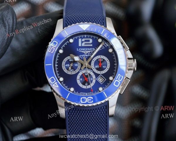 Longines Hydroconquest Automatic 41mm Replica Watches Black Face Black Rubber Band Longines Hydroconquest Automatic 41mm Replica Watches Black Face Black Rubber Band