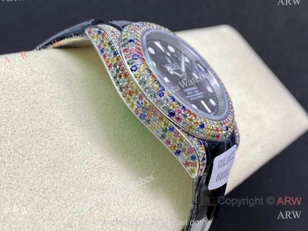 Swiss Quality Copy Rolex Submariner Limited Edition Watch Black Dial Rainbow Bezel Swiss Quality Copy Rolex Submariner Limited Edition Watch Black Dial Rainbow Bezel