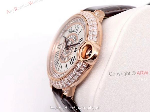 Best Replica 42mm Cartier Ballon Bleu Rose Gold Watch With Diamonds Best Replica 42mm Cartier Ballon Bleu Rose Gold Watch With Diamonds