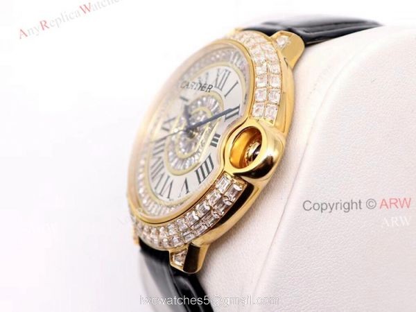 Replica Cartier Ballon Bleu 42mm Gold Watch With Diamonds Replica Cartier Ballon Bleu 42mm Gold Watch With Diamonds