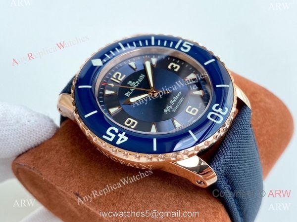 Best Copy Blancpain Fifty Fathoms Rose Gold Watch Citizen 8215 Movement Best Copy Blancpain Fifty Fathoms Rose Gold Watch Citizen 8215 Movement