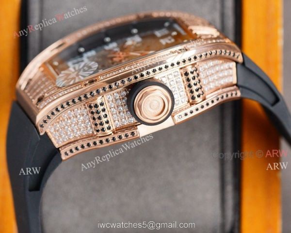 (RM Factory) High Quality Replica Richard Mille RM010 Rose Gold Diamond Watch (RM Factory) High Quality Replica Richard Mille RM010 Rose Gold Diamond Watch