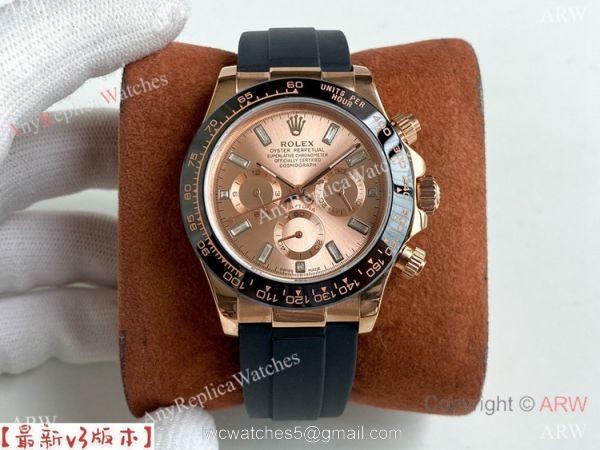 Copy Rolex Daytona A7750 Oysterflex Watch White Dial Rose Gold Copy Rolex Daytona A7750 Oysterflex Watch White Dial Rose Gold