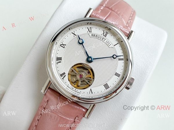 New Copy Breguet Classique Tourbillon Watch Pink Leather Strap Women 32mm New Copy Breguet Classique Tourbillon Watch Pink Leather Strap Women 32mm