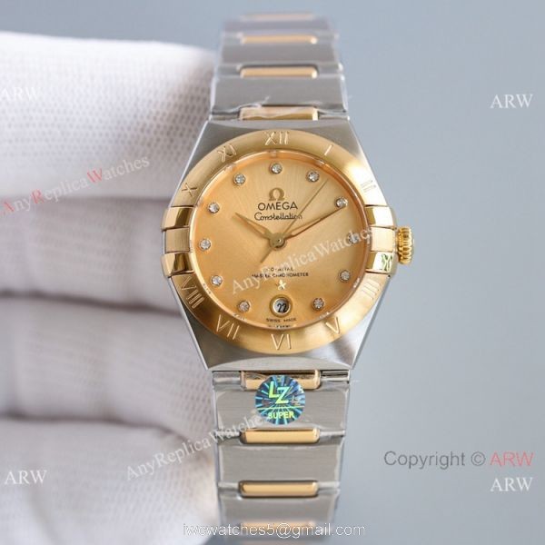 Swiss Copy Omega Constellation 8700 All Gold Watch 29MM Swiss Copy Omega Constellation 8700 All Gold Watch 29MM
