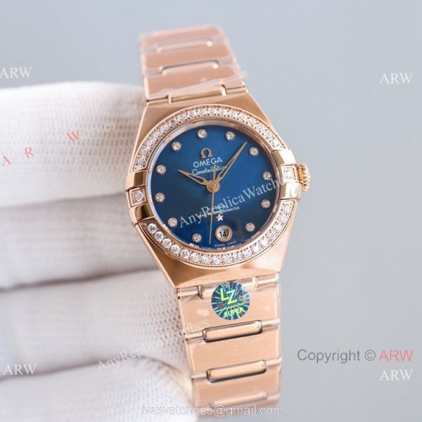 Swiss Copy Omega Constellation 8700 Automatic Watch 29mm Rose Gold Diamond Swiss Copy Omega Constellation 8700 Automatic Watch 29mm Rose Gold Diamond