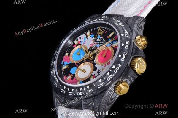 NEW! Super Clone Rolex DIW Daytona Carbon Motley Wrist Yellow Gold Crown TW Factory 7750 NEW! Super Clone Rolex DIW Daytona Carbon Motley Wrist Yellow Gold Crown TW Factory 7750