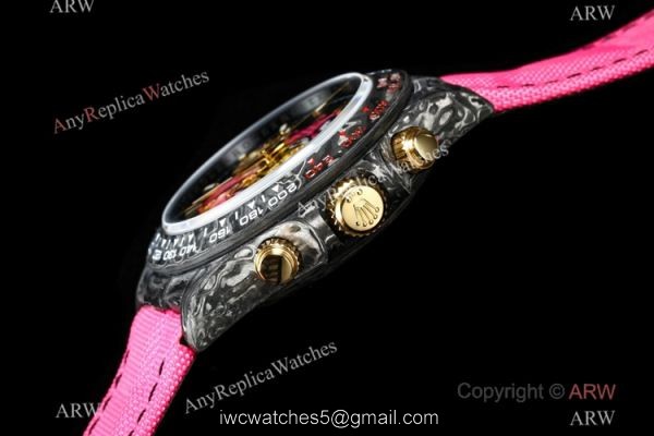 NEW! Super Clone TW Factory Rolex DIW Daytona 7750 Watch NTPT Carbon Pink Dial 40mm NEW! Super Clone TW Factory Rolex DIW Daytona 7750 Watch NTPT Carbon Pink Dial 40mm