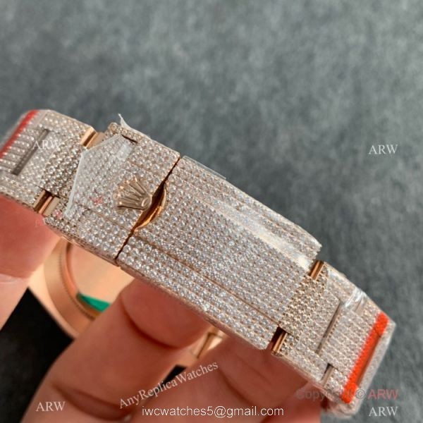 Replica Watch JVS Factory Rolex Iced out Daytona Watch 904L Rose Gold 7750 Movement Replica Watch JVS Factory Rolex Iced out Daytona Watch 904L Rose Gold 7750 Movement
