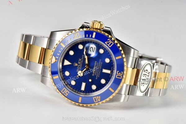 Clean Factory Rolex 116613 LB Rolex Smurf Submariner Stainless Steel Gold Superclone Watch Clean Factory Rolex 116613 LB Rolex Smurf Submariner Stainless Steel Gold Superclone Watch