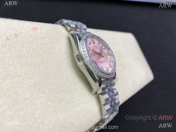 Swiss Copy Rolex Datejust 31mm Pink Diamond Watch Stainless steel Jubilee Swiss Copy Rolex Datejust 31mm Pink Diamond Watch Stainless steel Jubilee