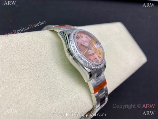 Swiss Grade Rolex Datejust Ss Oyster 31mm Watch Pink Dial TW Swiss 2836 Movement Swiss Grade Rolex Datejust Ss Oyster 31mm Watch Pink Dial TW Swiss 2836 Movement