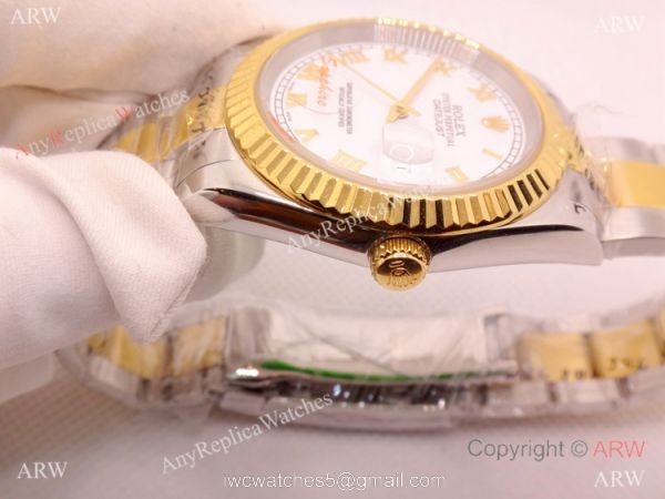 Copy Rolex Oyster Datejust Two Tone White Dial Mingzhu Watch 40mm for Men Copy Rolex Oyster Datejust Two Tone White Dial Mingzhu Watch 40mm for Men