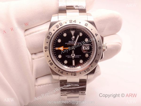 Copy Rolex Explorer II Orange GMT Stainless Steel Black Dial 42mm Watch Copy Rolex Explorer II Orange GMT Stainless Steel Black Dial 42mm Watch