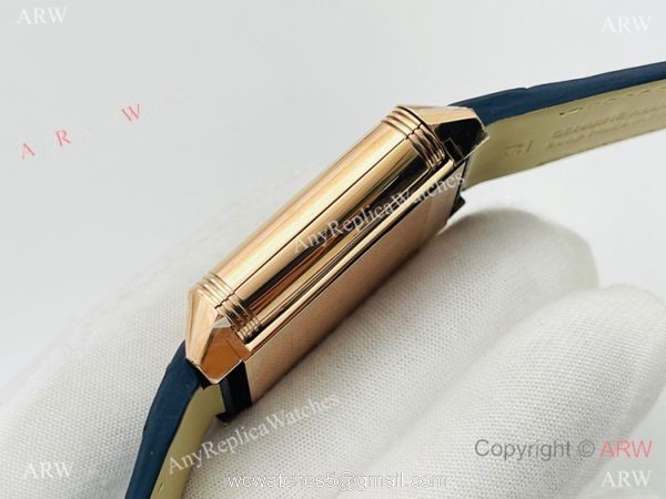 (AN Factory ) Swiss Copy Jaeger-LeCoultre Reverso Duoface 29mm Watch Rose Gold Blue Dial (AN Factory ) Swiss Copy Jaeger-LeCoultre Reverso Duoface 29mm Watch Rose Gold Blue Dial