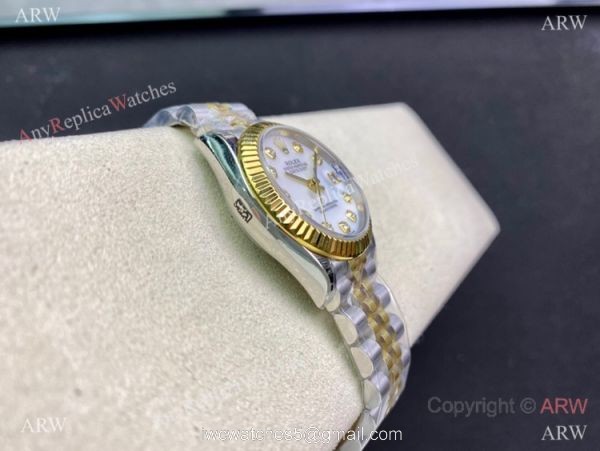 Swiss Copy Rolex Datejust WF 31mm Midsize Watch Two Tone White Mother of Pearl Dial Swiss Copy Rolex Datejust WF 31mm Midsize Watch Two Tone White Mother of Pearl Dial