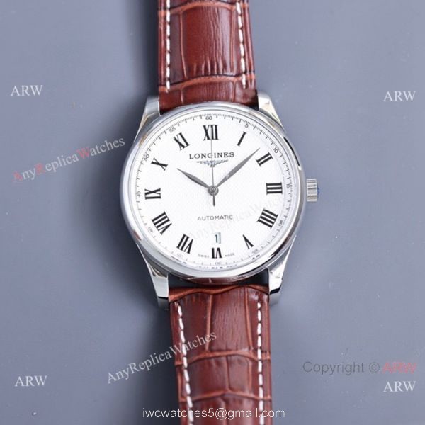 Swiss Quality Copy Longines Master 40 Date Brown Leather Strap Watches Citizen 8215 Movement Swiss Quality Copy Longines Master 40 Date Brown Leather Strap Watches Citizen 8215 Movement