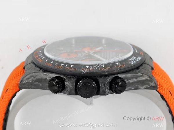 Super Clone Rolex Diw Daytona Noob Factory Forged Carbon Orange Nylon Strap Swiss 4130 Super Clone Rolex Diw Daytona Noob Factory Forged Carbon Orange Nylon Strap Swiss 4130
