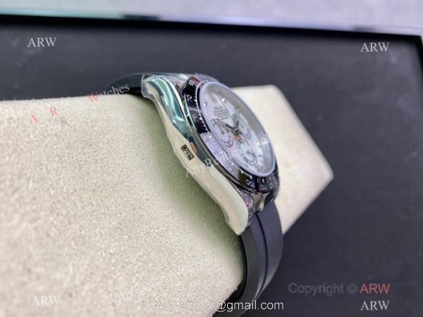Swiss Grade Rolex Daytona A7750 Watch White MOP Dial Oysterflex Rubber Swiss Grade Rolex Daytona A7750 Watch White MOP Dial Oysterflex Rubber