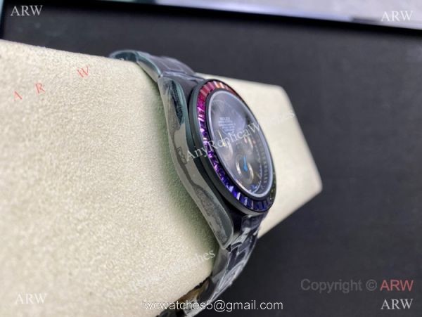 (2022 New) IPK Factory Rolex Blaken Daytona Rainbow DLC Coated Watch 40mm (2022 New) IPK Factory Rolex Blaken Daytona Rainbow DLC Coated Watch 40mm