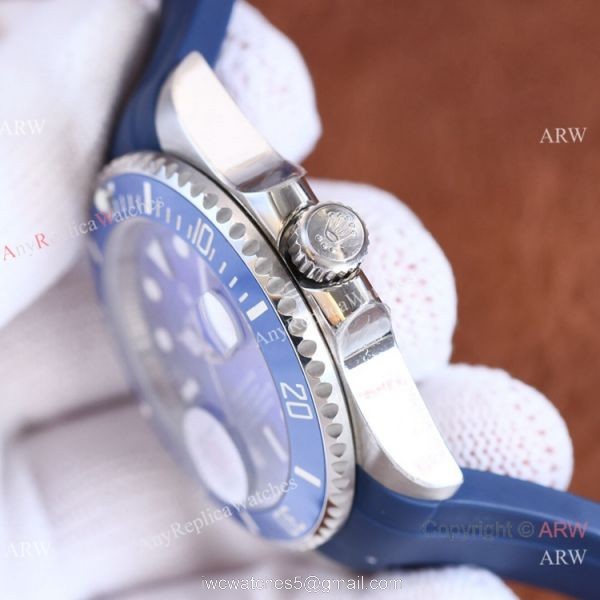 Swiss Quality Rolex Submariner Date Watch Citizen 8215 Blue Oysterflex Rubber Band Swiss Quality Rolex Submariner Date Watch Citizen 8215 Blue Oysterflex Rubber Band