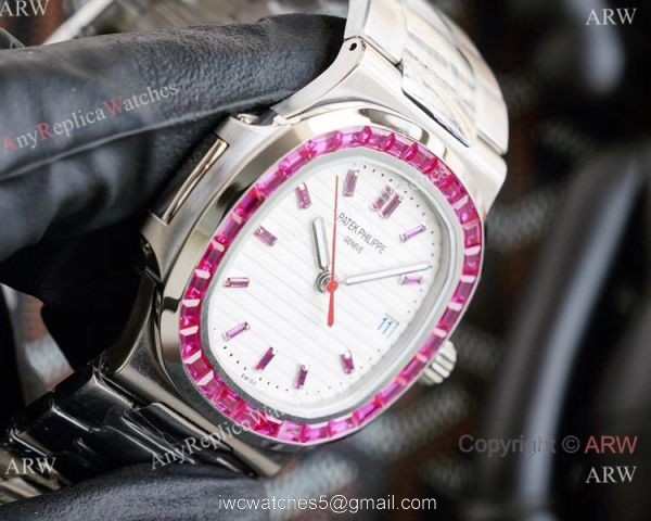 New! Swiss Replica Patek Philippe Nautilus Watch Stainless Steel Pink Diamond Limited New PP5711 New! Swiss Replica Patek Philippe Nautilus Watch Stainless Steel Pink Diamond Limited New PP5711