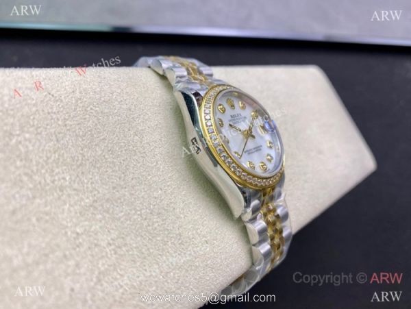 Swiss Copy Rolex Datejust I Two Tone Mop Dial Diamond watch 31mm Mid-size Swiss Copy Rolex Datejust I Two Tone Mop Dial Diamond watch 31mm Mid-size