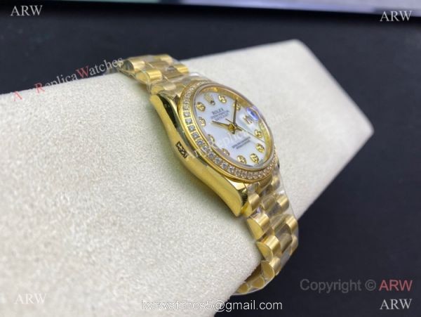 Swiss Replica Rolex Datejust 31mm Diamond watch Yellow Gold Presidential Swiss Replica Rolex Datejust 31mm Diamond watch Yellow Gold Presidential