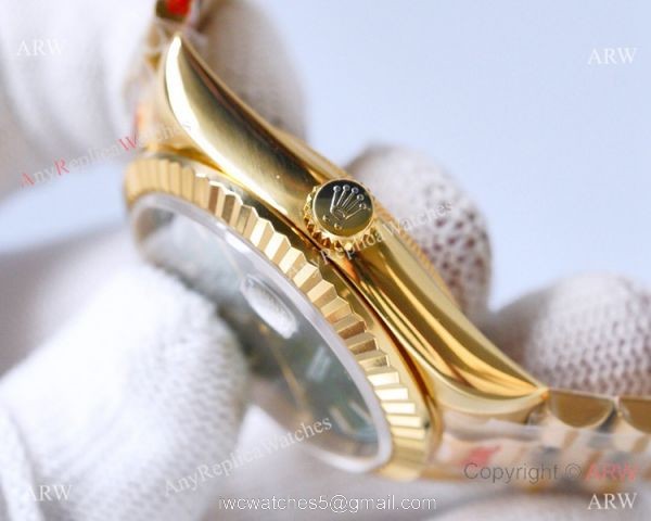 Swiss Replica Rolex Day-date 36mm Swiss 2836 Watch Olive Green Fluted Bezel Swiss Replica Rolex Day-date 36mm Swiss 2836 Watch Olive Green Fluted Bezel