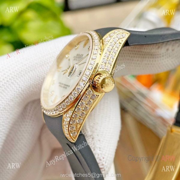 Replica Citizen 8215 ROLEX Datejust White Gold Diamond bezel Ladies Watch Replica Citizen 8215 ROLEX Datejust White Gold Diamond bezel Ladies Watch