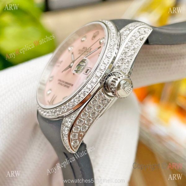 Replica ROLEX Datejust Citizen 8215 Rubber strap Diamond Ladies Watch Replica ROLEX Datejust Citizen 8215 Rubber strap Diamond Ladies Watch