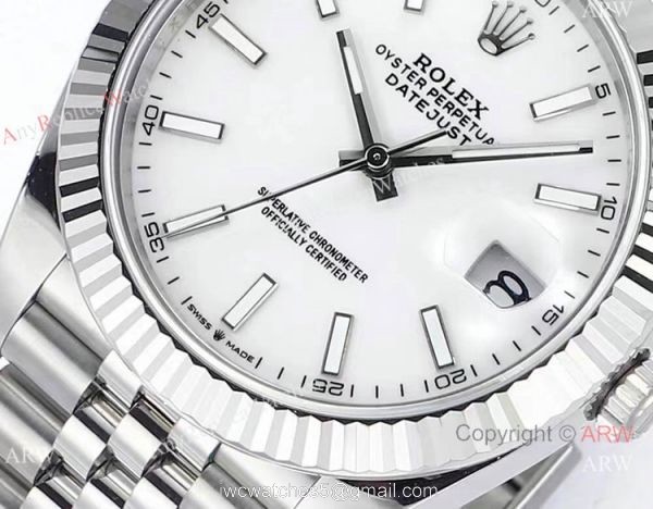 (JVS Factory) Copy Rolex Datejust 41mm 904l Steel White Dial JVS 72hrs Power Reserve (JVS Factory) Copy Rolex Datejust 41mm 904l Steel White Dial JVS 72hrs Power Reserve