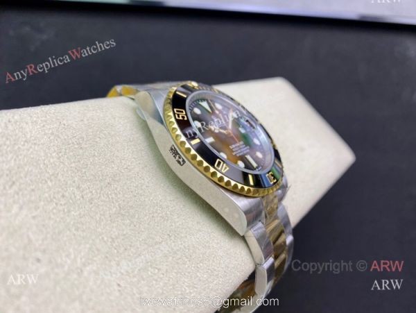(JVS) Swiss Grade Rolex Submariner 41mm JVS Factory New 3235 Wrist 2-Tone Black Ceramic (JVS) Swiss Grade Rolex Submariner 41mm JVS Factory New 3235 Wrist 2-Tone Black Ceramic