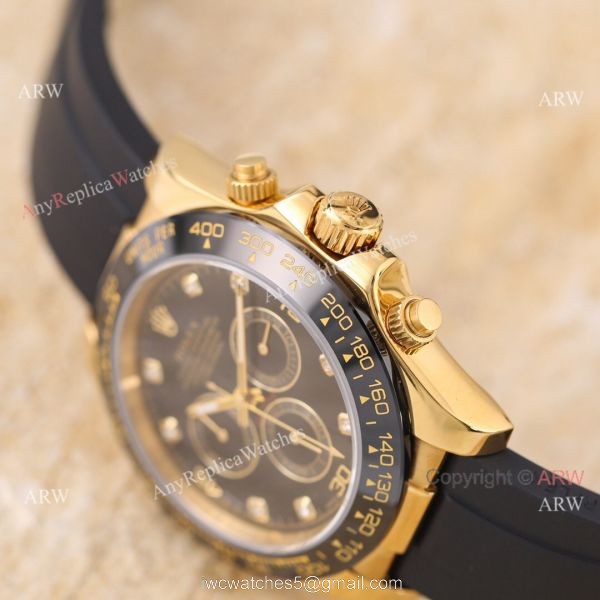 Replica V3 Rolex Daytona Black Face Gold Case Ceramic bezel Man Watch Replica V3 Rolex Daytona Black Face Gold Case Ceramic bezel Man Watch